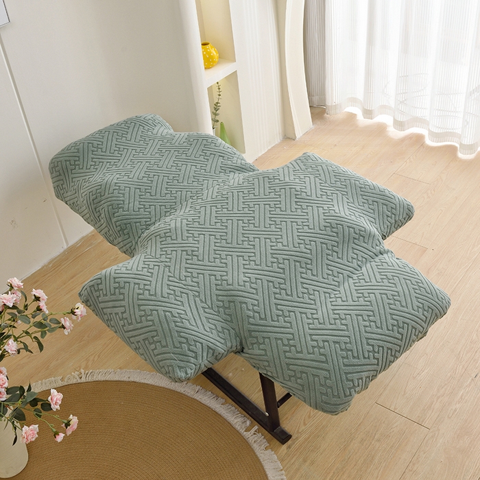 91家纺网 家纺一手货源 找家纺 启博家纺 2025新款磨毛提花绒功能款办公躺椅套 墨蓝