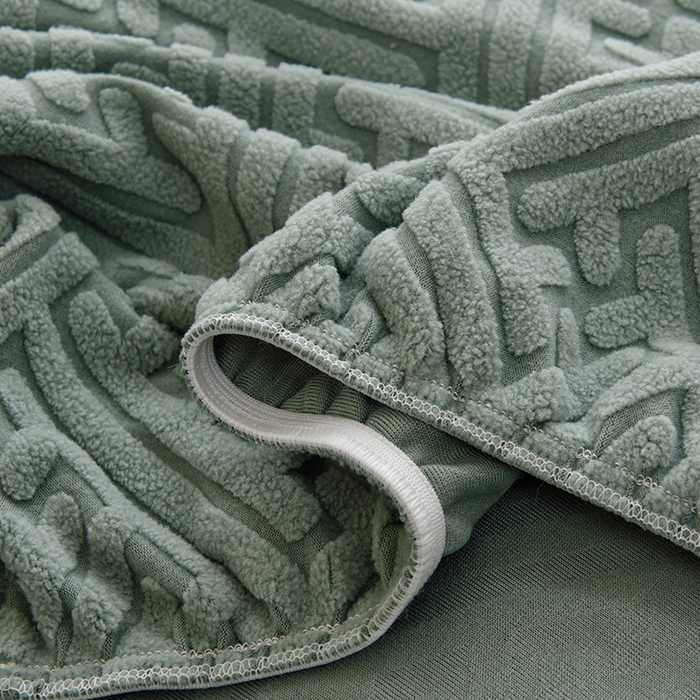 91家纺网 家纺一手货源 找家纺 启博家纺 2025新款磨毛提花绒功能款办公躺椅套 墨蓝