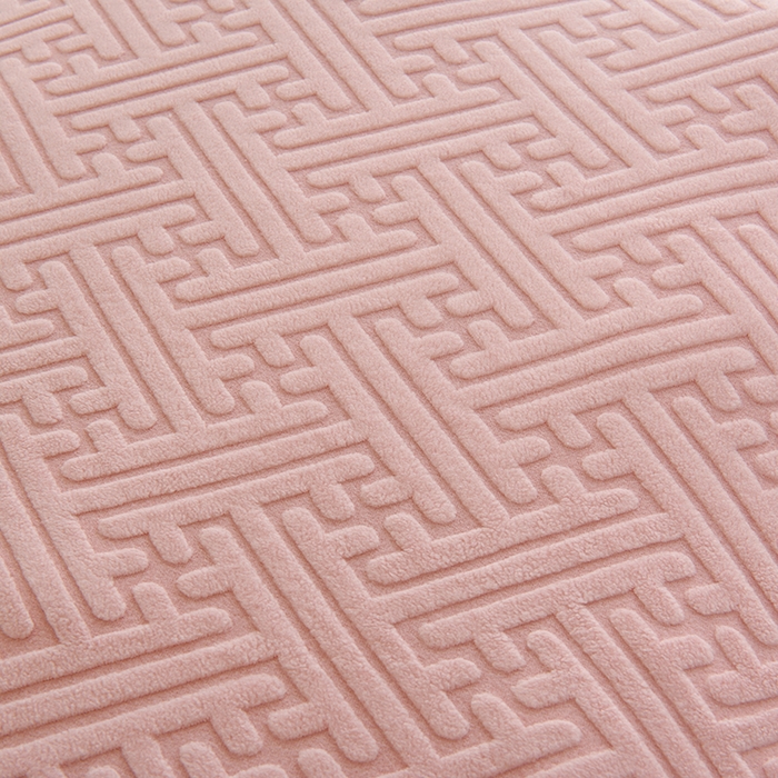 91家纺网 家纺一手货源 找家纺 启博家纺 2025新款磨毛提花绒功能款办公躺椅套 桃粉