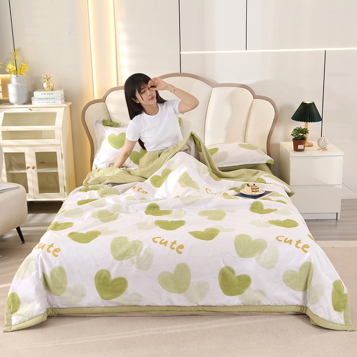 91家纺网 家纺一手货源 找家纺 延遥 2026新款亲肤水洗棉夏被夏凉被夏被四件套 花意浓