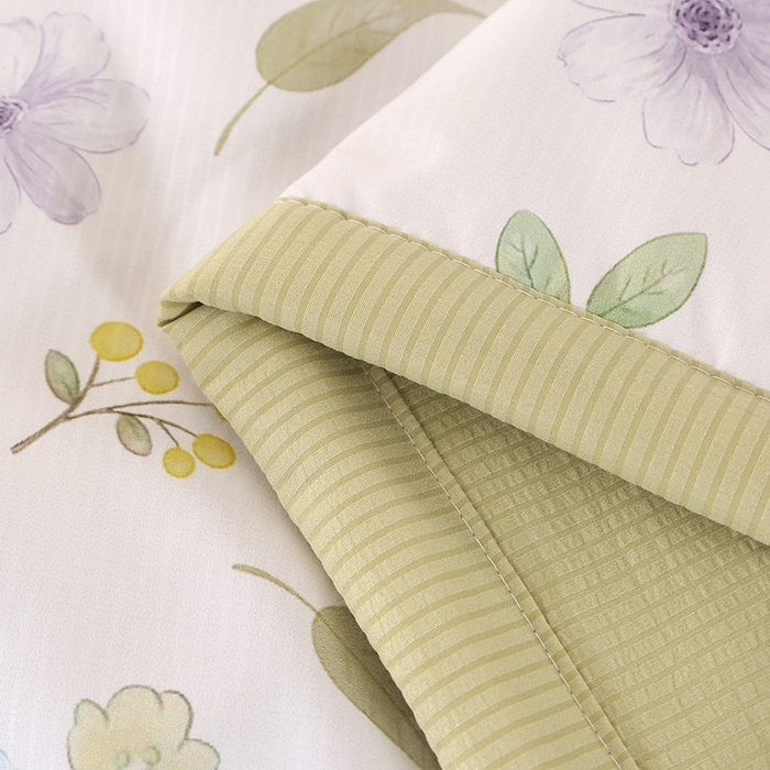 91家纺网 家纺一手货源 找家纺 延遥 2026新款亲肤水洗棉夏被夏凉被夏被四件套 莫奈花园