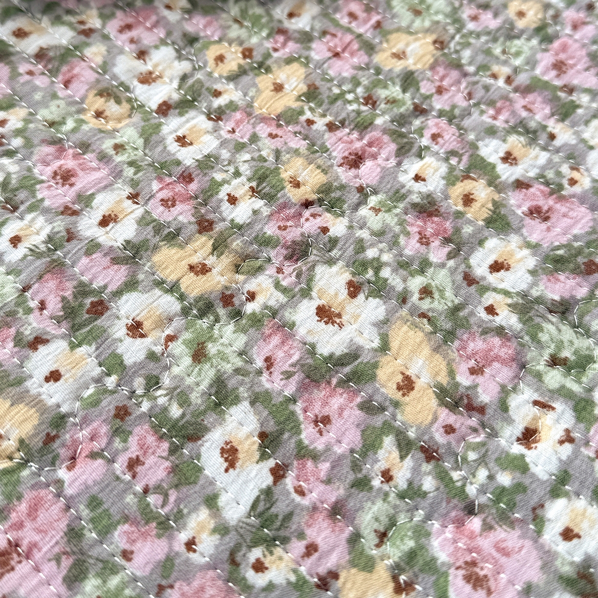 91家纺网 家纺一手货源 找家纺 恒尚居 2026新款A双层纱B牛奶绒床盖双面两用夹棉床单学生床垫床褥子 小碎花【A双层纱-B牛奶绒】