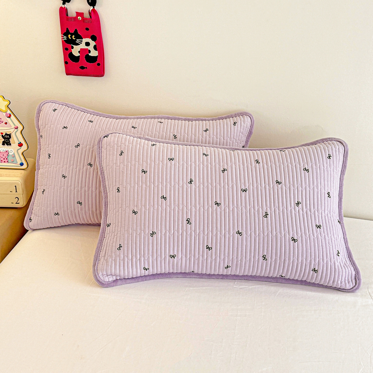 91家纺网 家纺一手货源 找家纺 恒尚居 2026新款A双层纱B牛奶绒床盖双面两用夹棉床单学生床垫床褥子 紫萱【A双层纱-B牛奶绒】