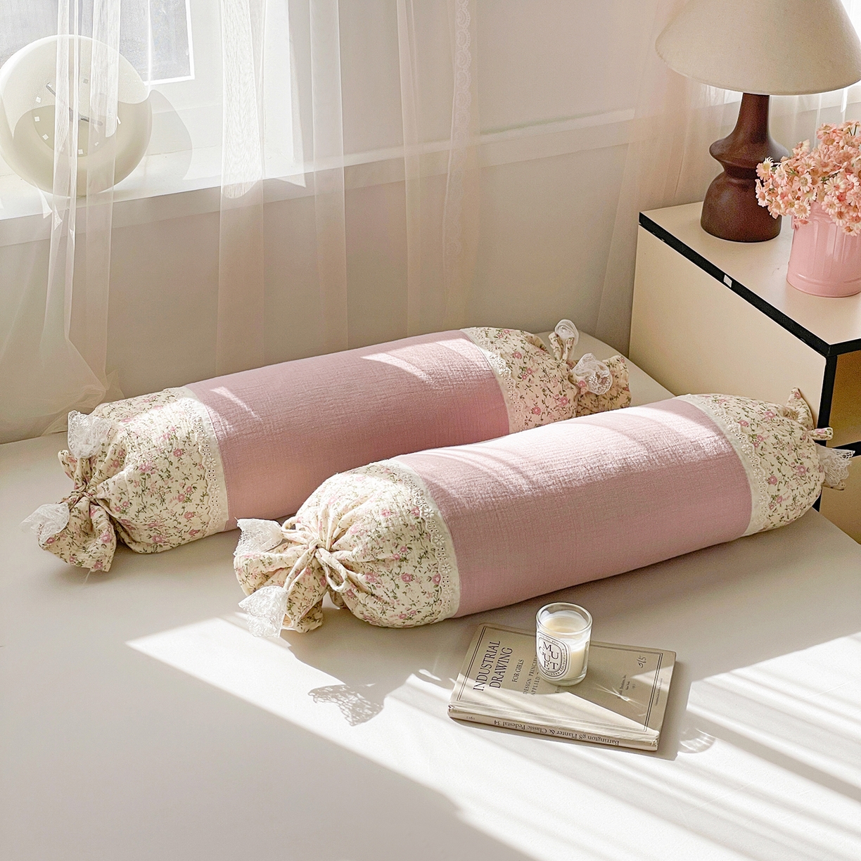 91家纺网 家纺一手货源 找家纺 亦帆枕芯 2025新款多功能枕糖果形荞麦颈椎抱枕透气新生儿侧睡枕枕头枕芯 香芋紫-全棉糖果枕