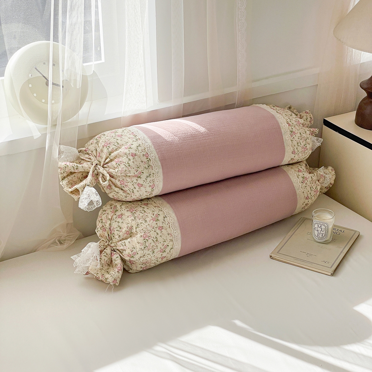 91家纺网 家纺一手货源 找家纺 亦帆枕芯 2025新款多功能枕糖果形荞麦颈椎抱枕透气新生儿侧睡枕枕头枕芯 香芋紫-全棉糖果枕