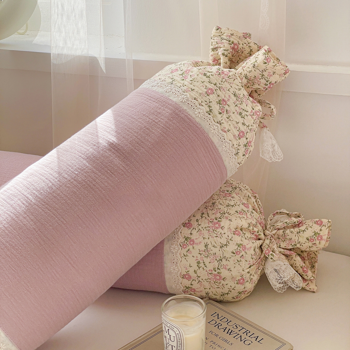 91家纺网 家纺一手货源 找家纺 亦帆枕芯 2025新款多功能枕糖果形荞麦颈椎抱枕透气新生儿侧睡枕枕头枕芯 香芋紫-全棉糖果枕