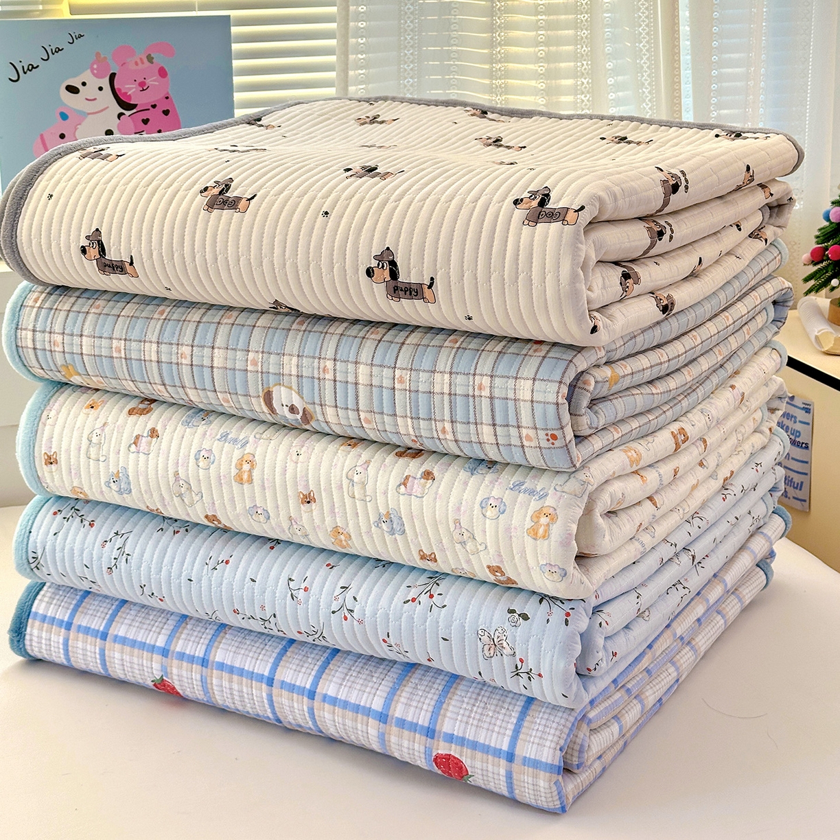 91家纺网 家纺一手货源 找家纺 恒尚居 2026新款A双层纱B牛奶绒床盖双面两用夹棉床单学生床垫床褥子 组合图仅供参考不可下单