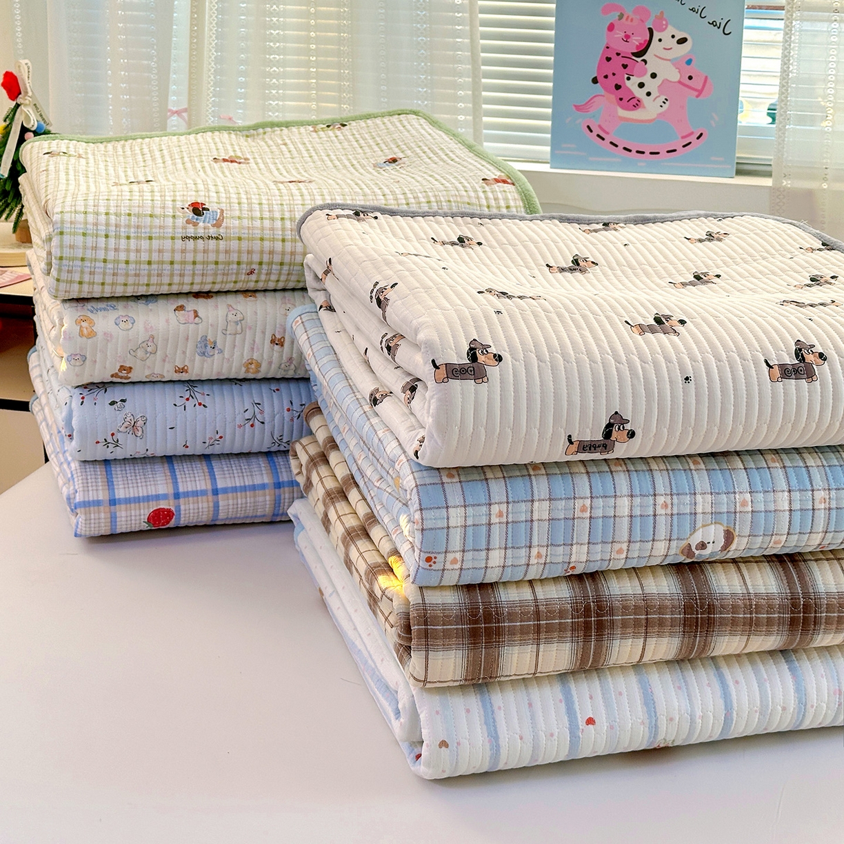 91家纺网 家纺一手货源 找家纺 恒尚居 2026新款A双层纱B牛奶绒床盖双面两用夹棉床单学生床垫床褥子 组合图仅供参考不可下单