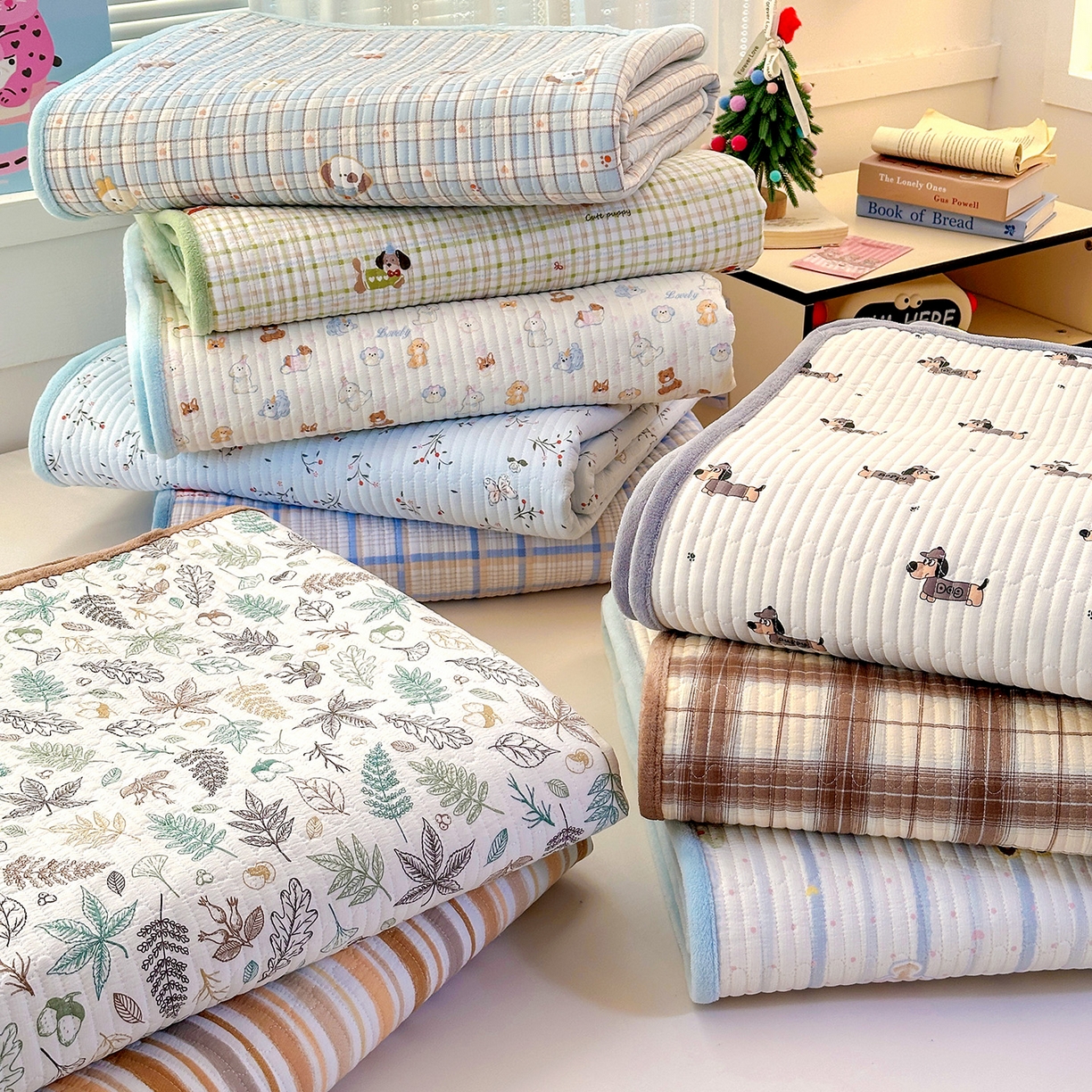 91家纺网 家纺一手货源 找家纺 恒尚居 2026新款A双层纱B牛奶绒床盖双面两用夹棉床单学生床垫床褥子 组合图仅供参考不可下单