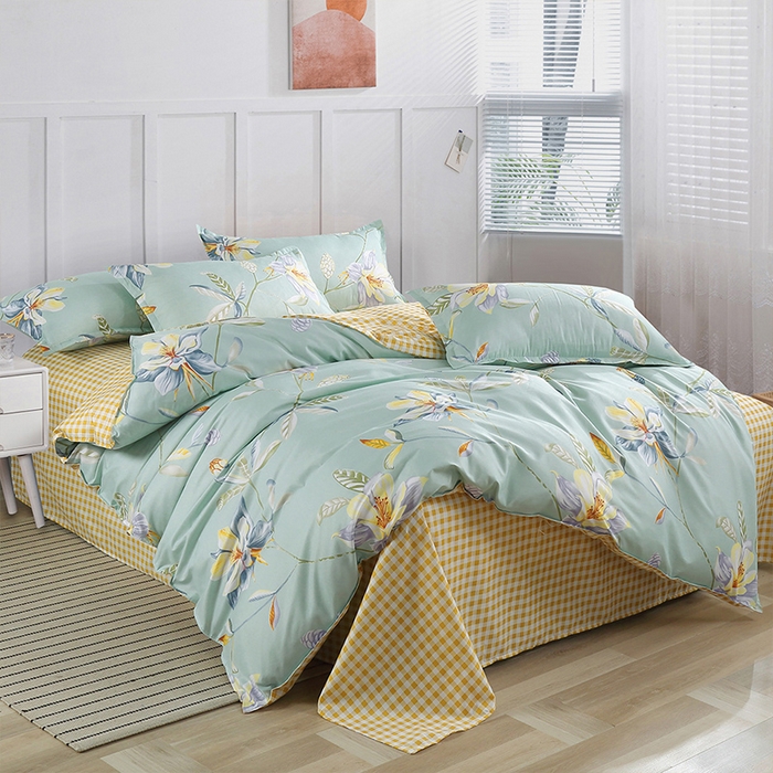 赫然家纺 新款舒适柔软亲肤爆款芦荟棉四件套货源充足 花露优雨