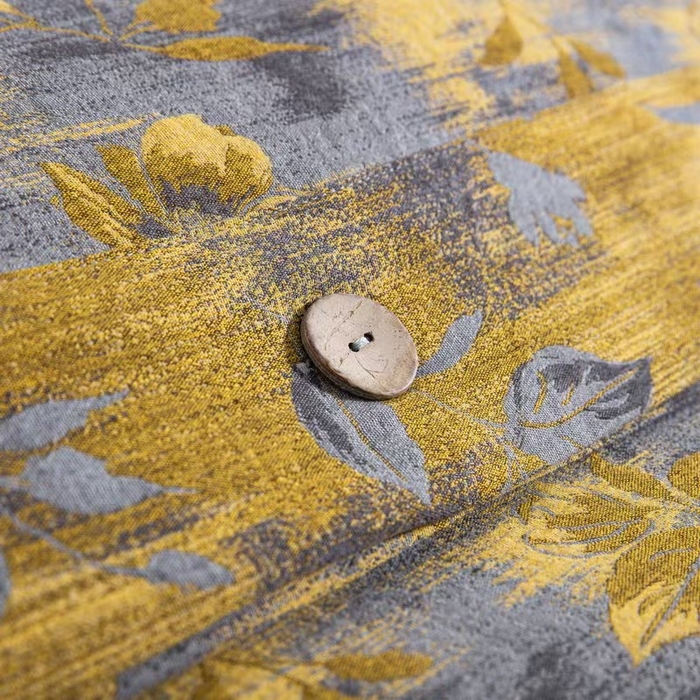 91家纺网 家纺一手货源 找家纺 （总）仰望棉麻双层纱供应链 2025新款全棉色织提花双层纱四件套-花韵影纽扣款