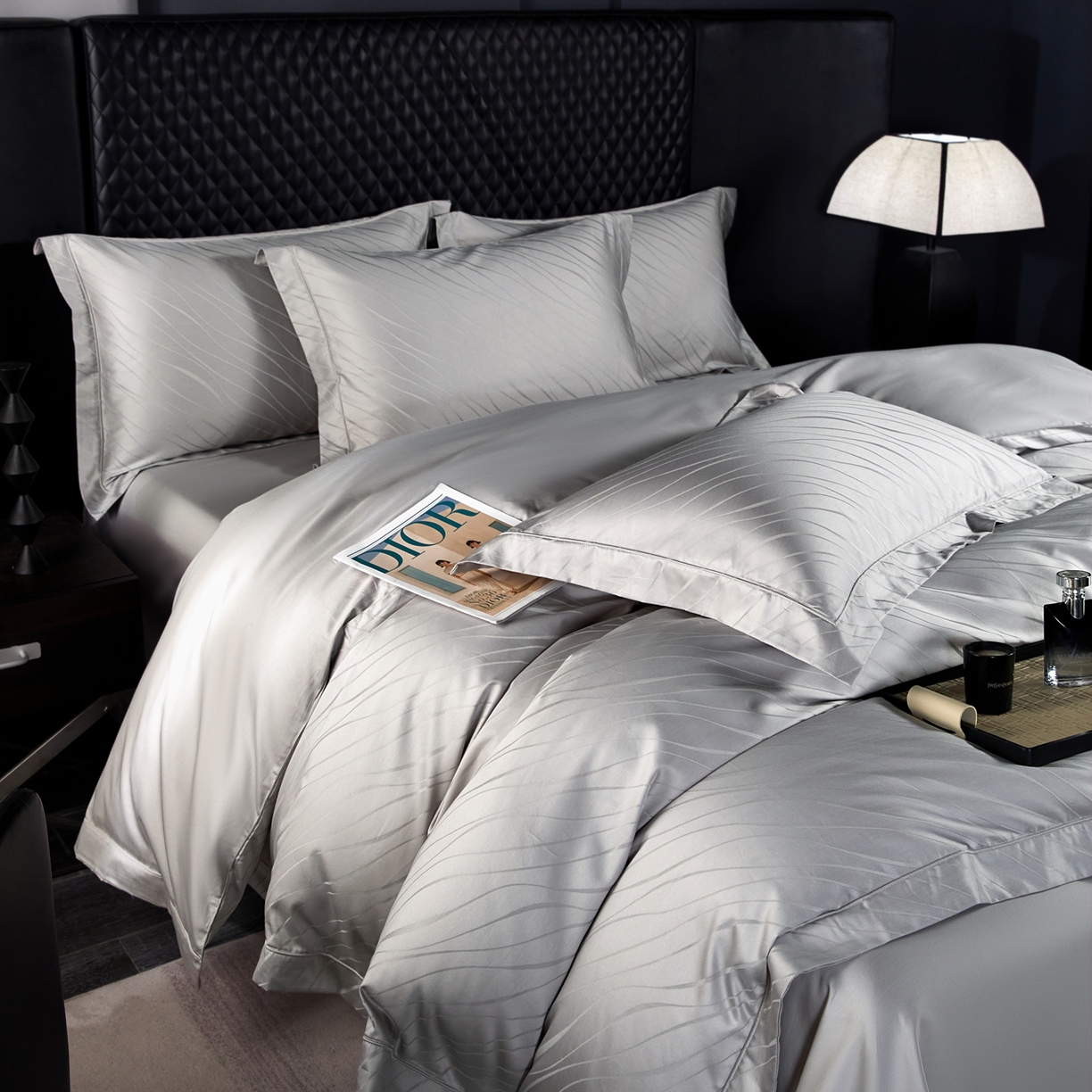 91家纺网 家纺一手货源 找家纺 （总）淳绵家居 2025新款长绒棉提花纯棉四件套贡缎全棉被套床上用品-布拉诺