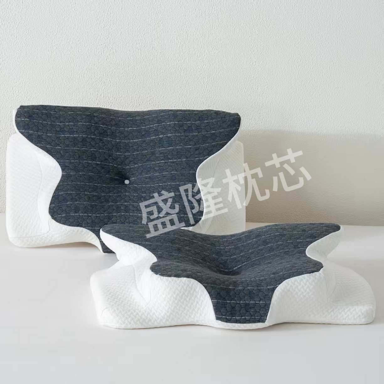 91家纺网 家纺一手货源 找家纺 （总）盛隆 2025新款超导石墨烯蝶形记忆枕护颈枕枕头枕芯跨境直播礼品采购