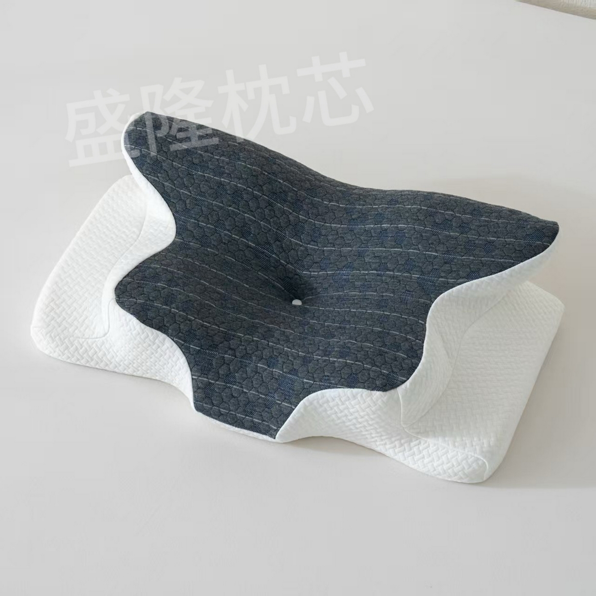 91家纺网 家纺一手货源 找家纺 （总）盛隆 2025新款超导石墨烯蝶形记忆枕护颈枕枕头枕芯跨境直播礼品采购