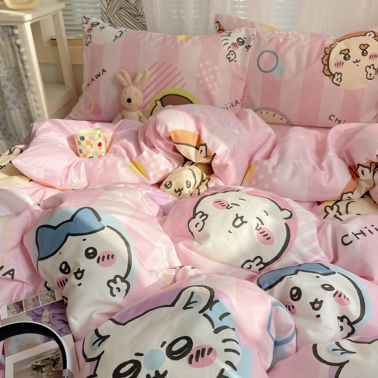 91家纺网 家纺一手货源 找家纺 耀悦家纺 2026新款正版授权吉伊卡哇全棉纯棉四件套单被套枕套 吉伊卡哇耶