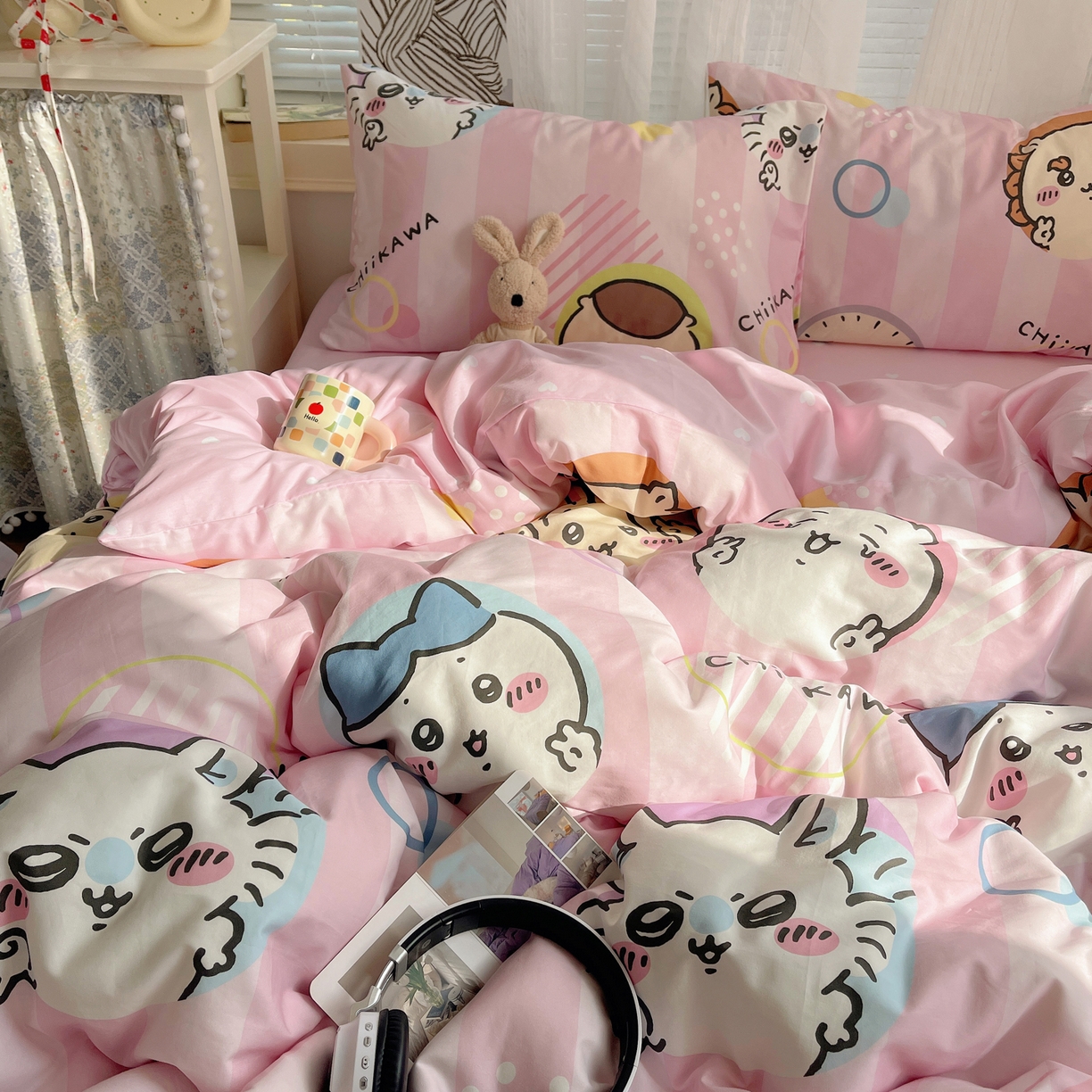 91家纺网 家纺一手货源 找家纺 耀悦家纺 2026新款正版授权吉伊卡哇全棉纯棉四件套单被套枕套 吉伊卡哇耶