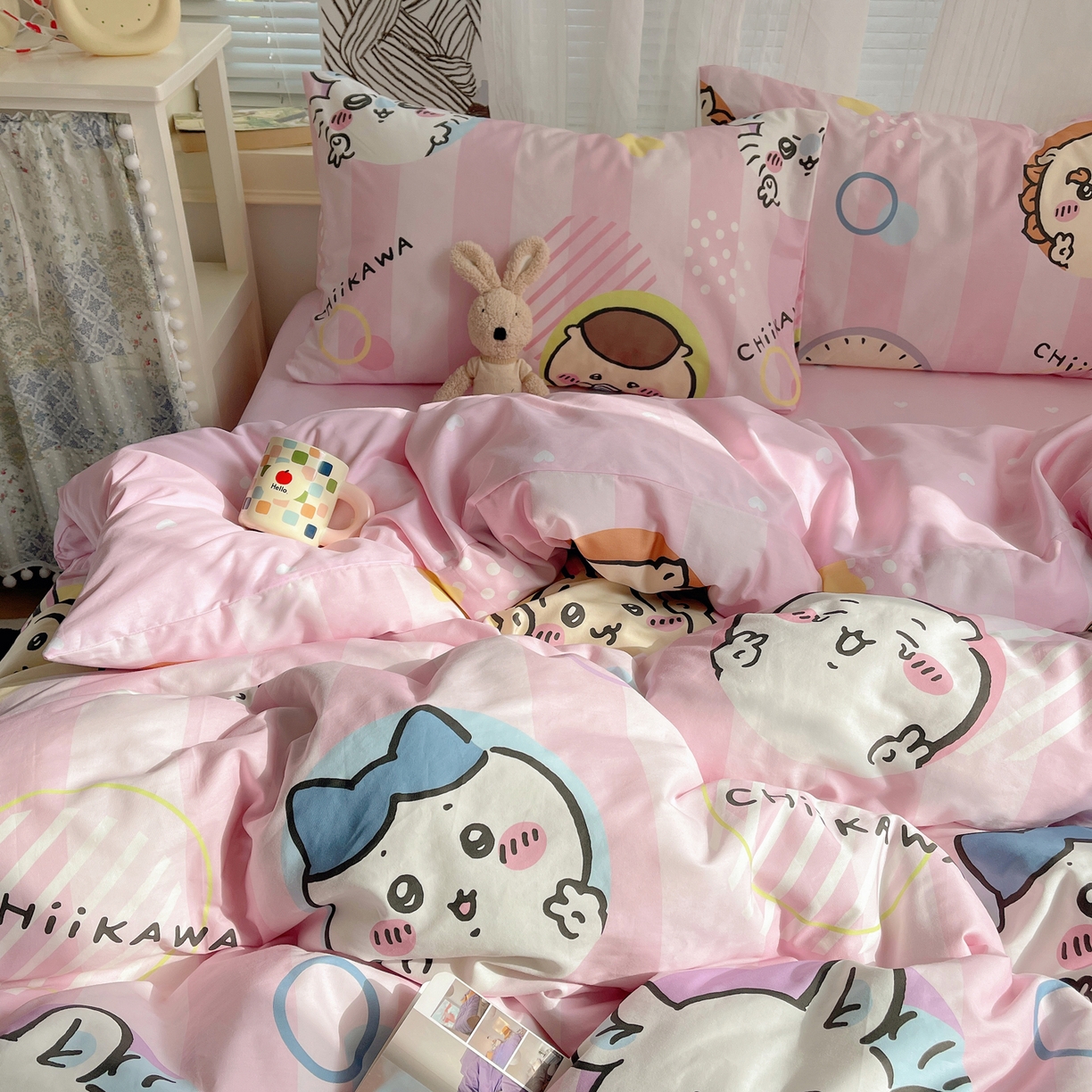 91家纺网 家纺一手货源 找家纺 耀悦家纺 2026新款正版授权吉伊卡哇全棉纯棉四件套单被套枕套 吉伊卡哇耶