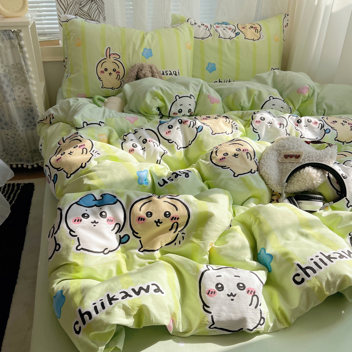 91家纺网 家纺一手货源 找家纺 （总）耀悦家纺 2026新款正版授权吉伊卡哇全棉纯棉四件套单被套枕套