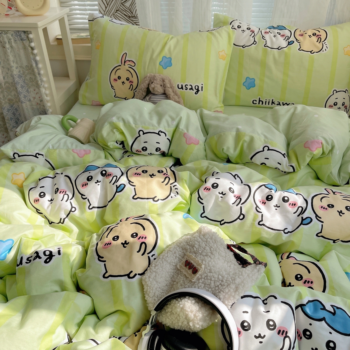 91家纺网 家纺一手货源 找家纺 （总）耀悦家纺 2026新款正版授权吉伊卡哇全棉纯棉四件套单被套枕套