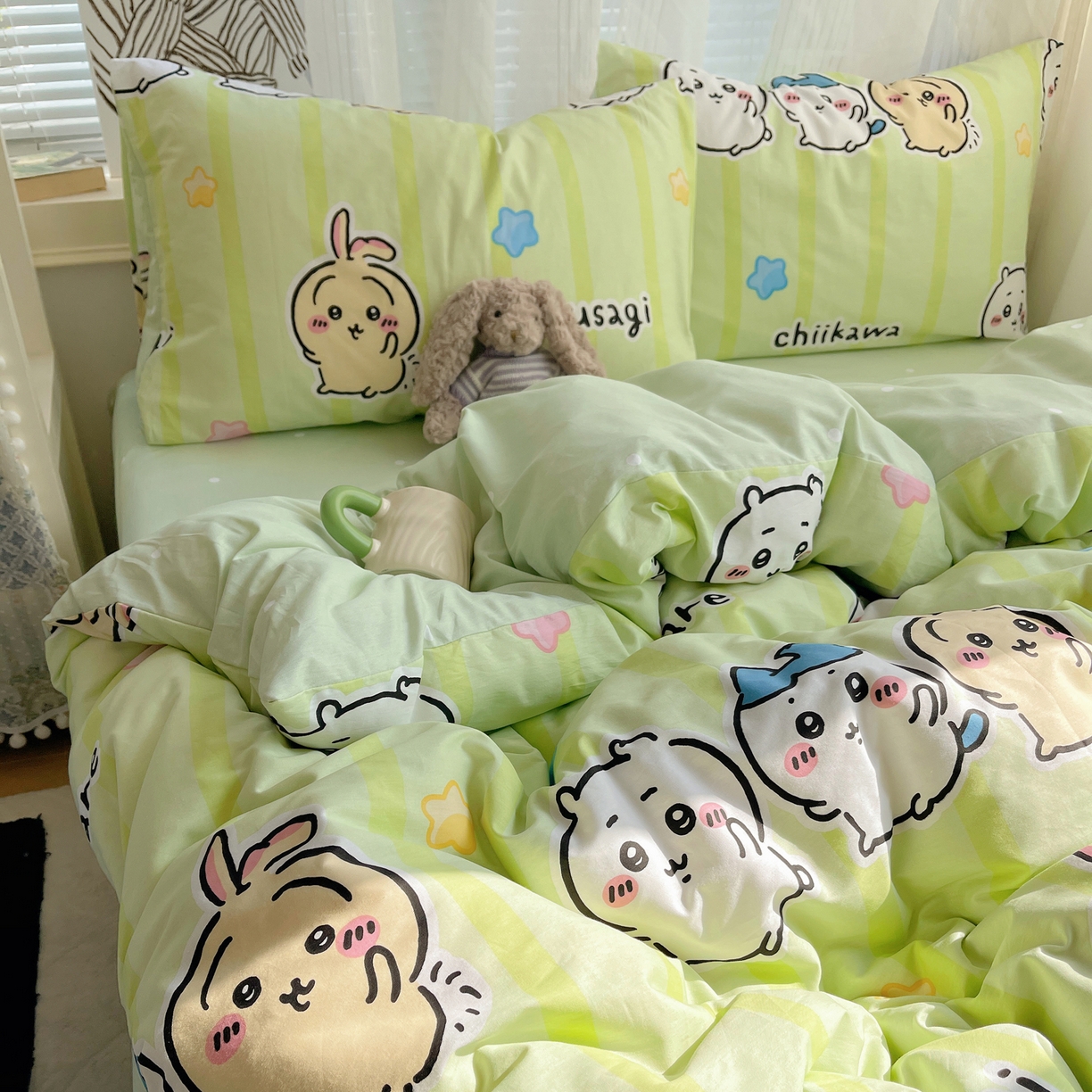 91家纺网 家纺一手货源 找家纺 （总）耀悦家纺 2026新款正版授权吉伊卡哇全棉纯棉四件套单被套枕套