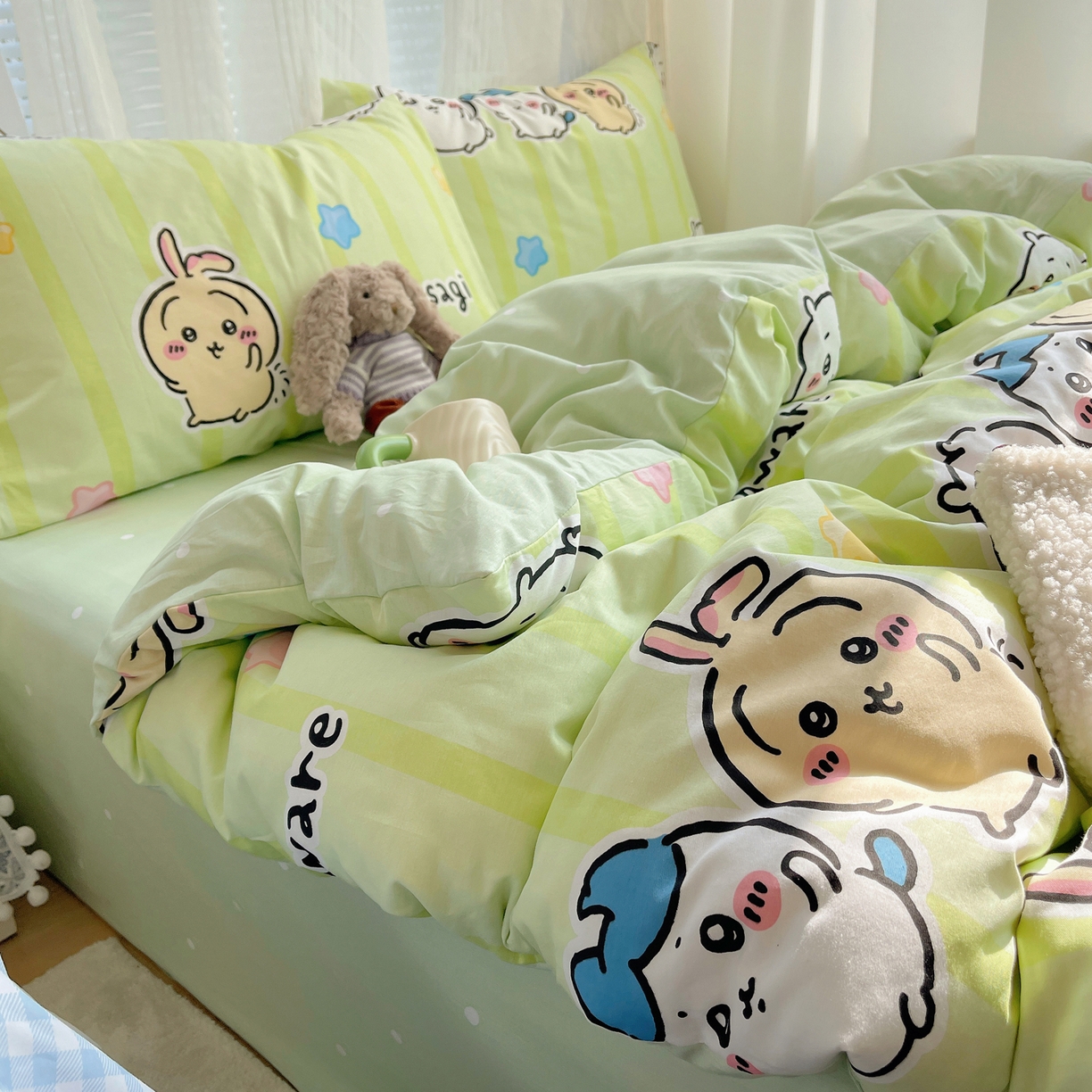 91家纺网 家纺一手货源 找家纺 （总）耀悦家纺 2026新款正版授权吉伊卡哇全棉纯棉四件套单被套枕套