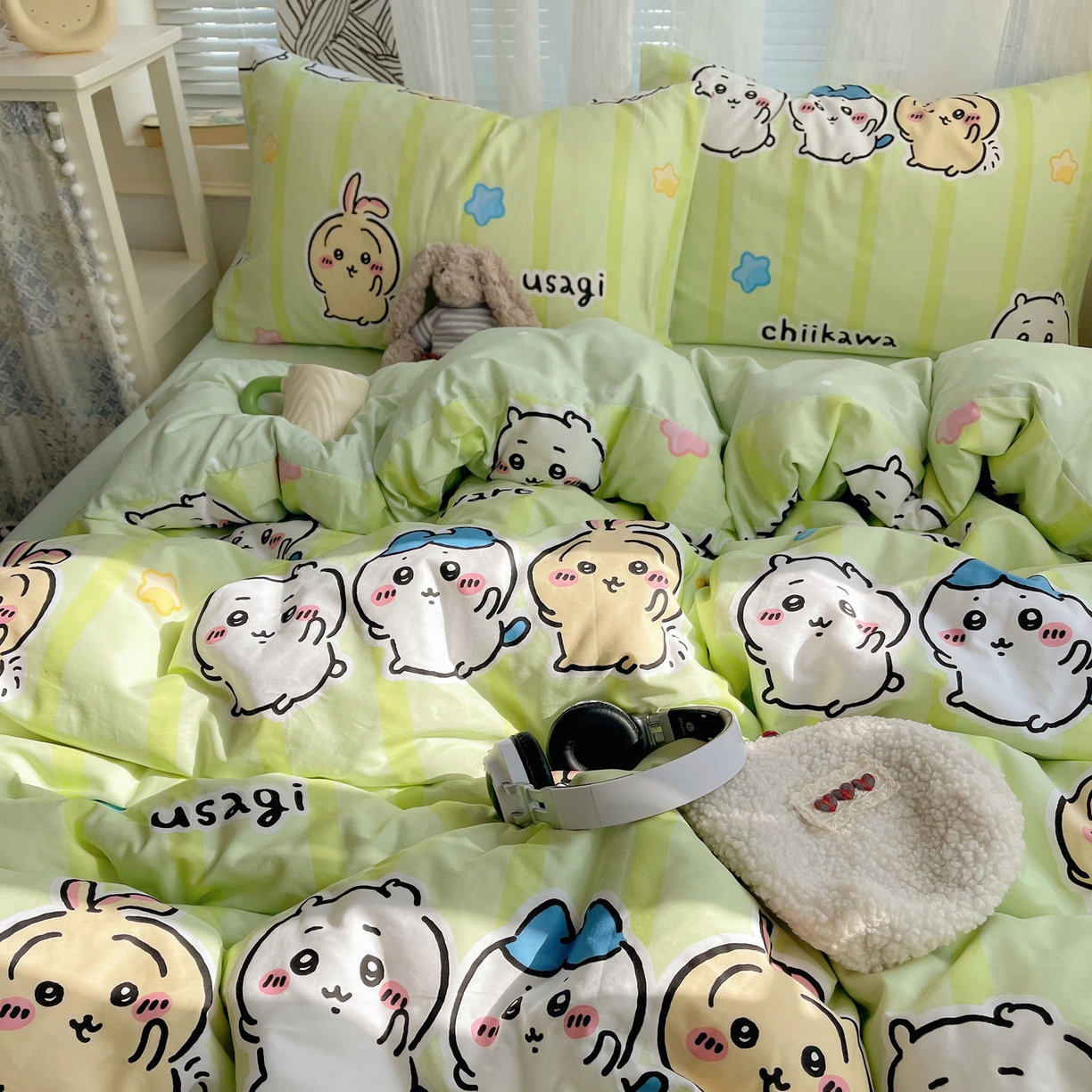 91家纺网 家纺一手货源 找家纺 （总）耀悦家纺 2026新款正版授权吉伊卡哇全棉纯棉四件套单被套枕套