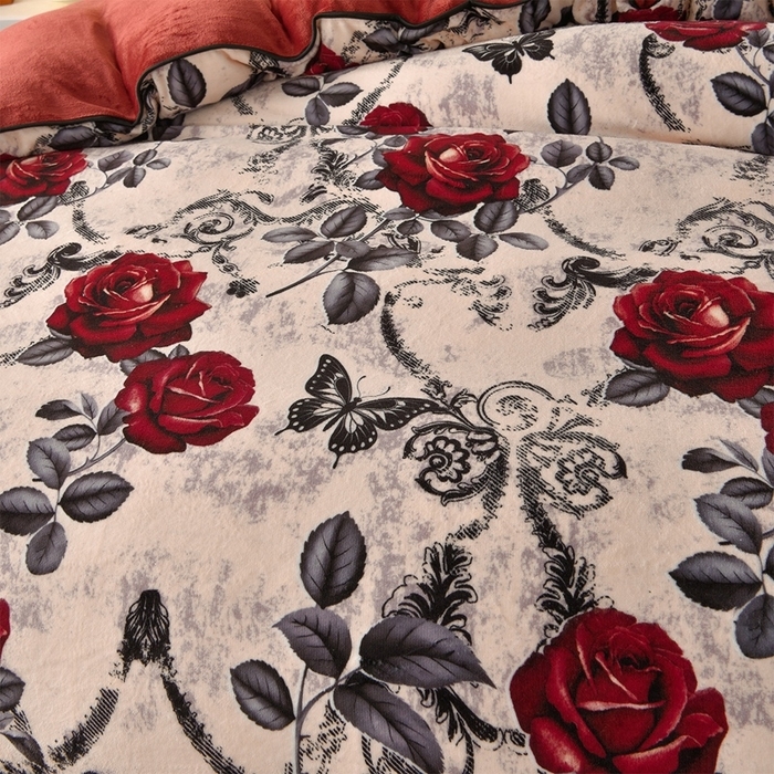 91家纺网 家纺一手货源 找家纺 （总）佳一 2025新款高克重8-9斤印花牛奶绒四件套