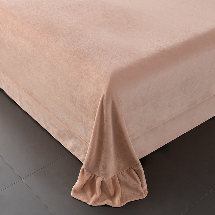 91家纺网 家纺一手货源 找家纺 （总）绒耀2025纯色加厚牛奶绒四件套轻奢款大包边素色直播爆款