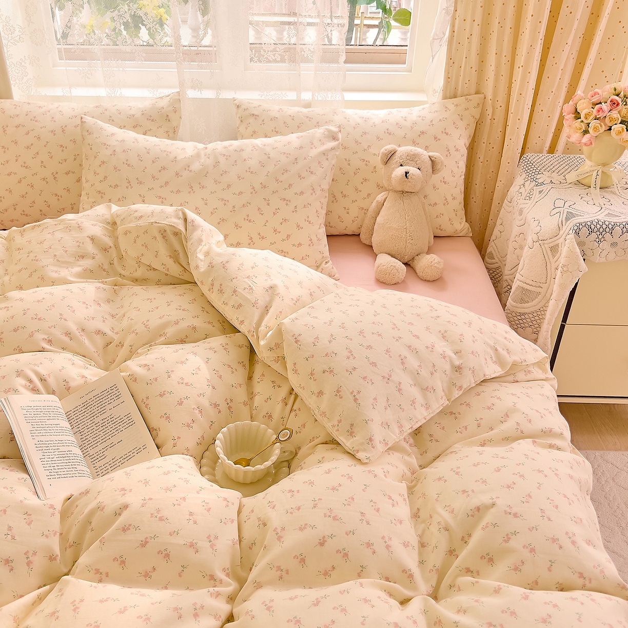 91家纺网 家纺一手货源 找家纺 （总）DoDo 兜兜 2026新款全棉纯棉柔软双层纱套件系列（可定做尺寸）