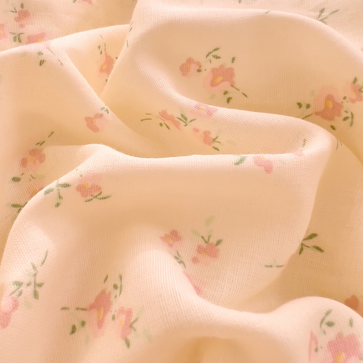 91家纺网 家纺一手货源 找家纺 DoDo 兜兜 2026新款全棉纯棉柔软双层纱套件系列（可定做尺寸） 含笑-粉