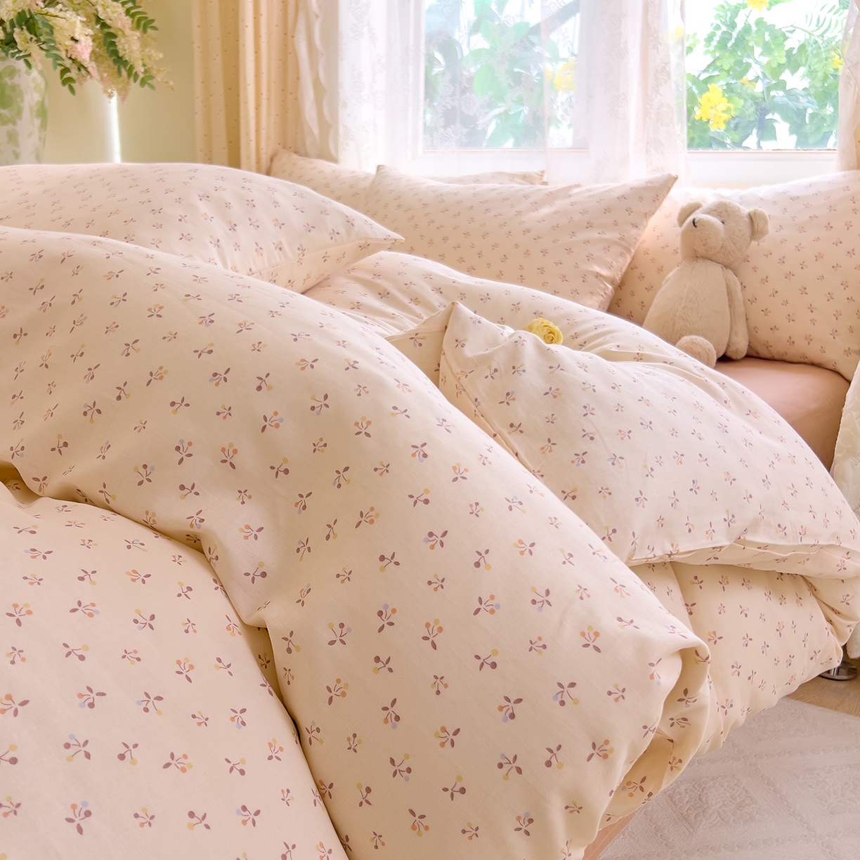 DoDo 兜兜 2026新款全棉纯棉柔软双层纱套件系列（可定做尺寸） 乔安娜