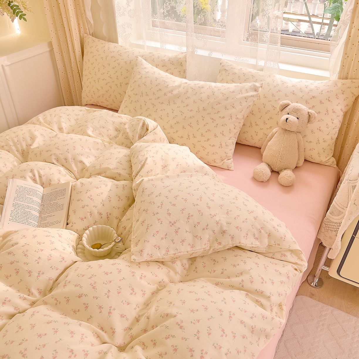 91家纺网 家纺一手货源 找家纺 （总）DoDo 兜兜 2026新款全棉纯棉柔软双层纱套件系列（可定做尺寸）