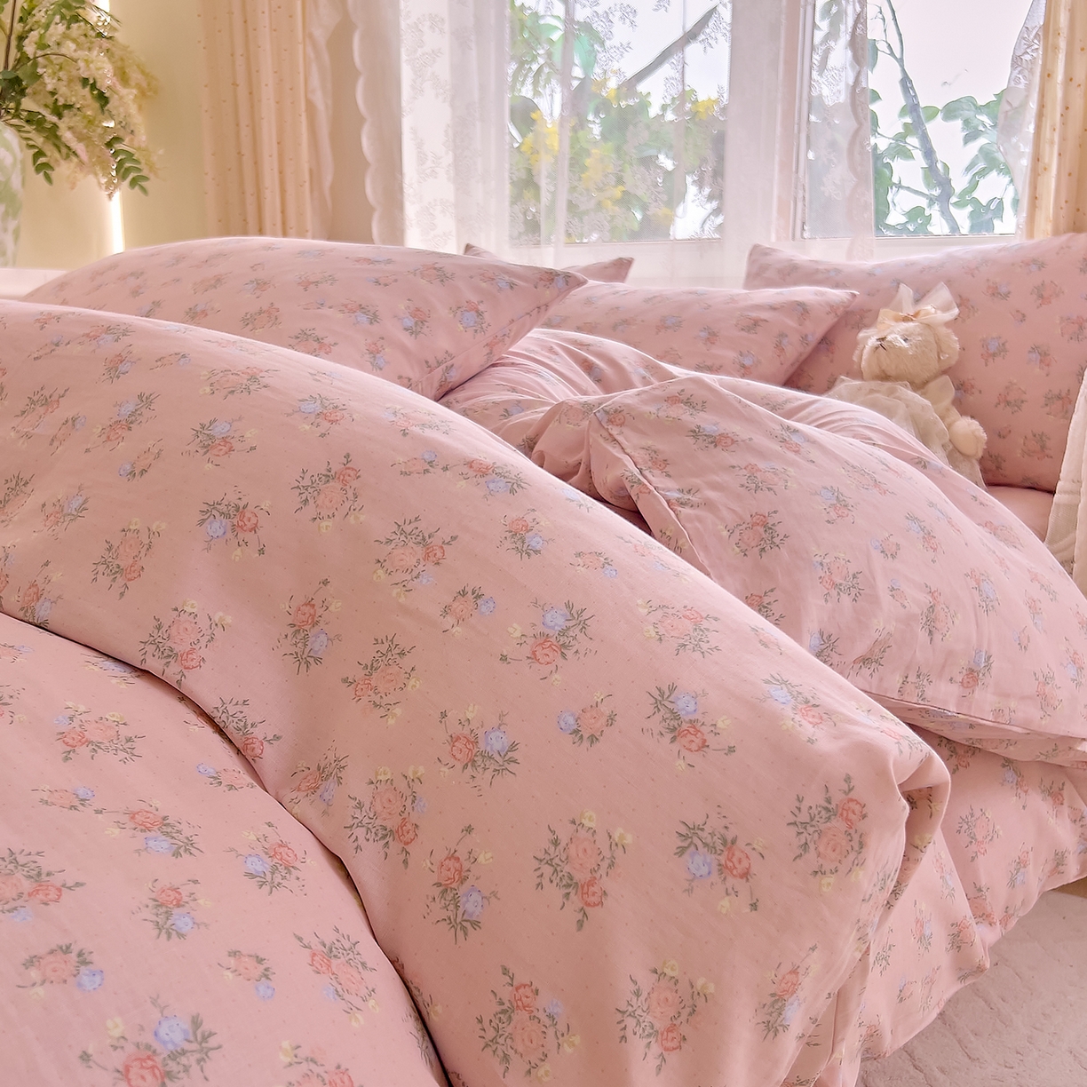 DoDo 兜兜 2026新款全棉纯棉柔软双层纱套件系列（可定做尺寸） 浅茉