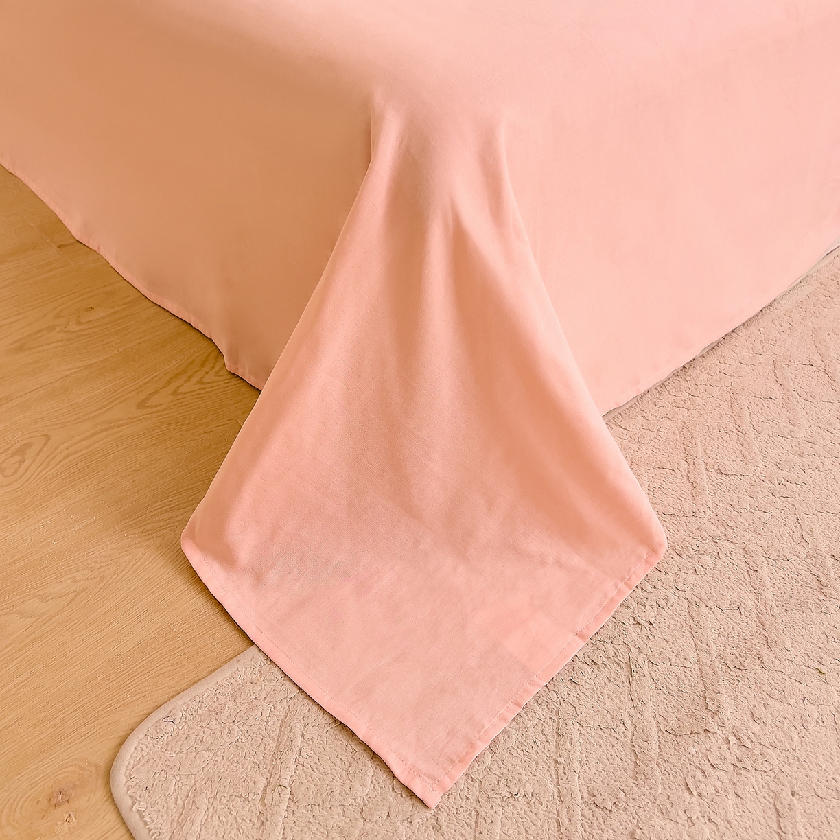 91家纺网 家纺一手货源 找家纺 DoDo 兜兜 2026新款全棉纯棉柔软双层纱套件系列（可定做尺寸） 格桑花-粉