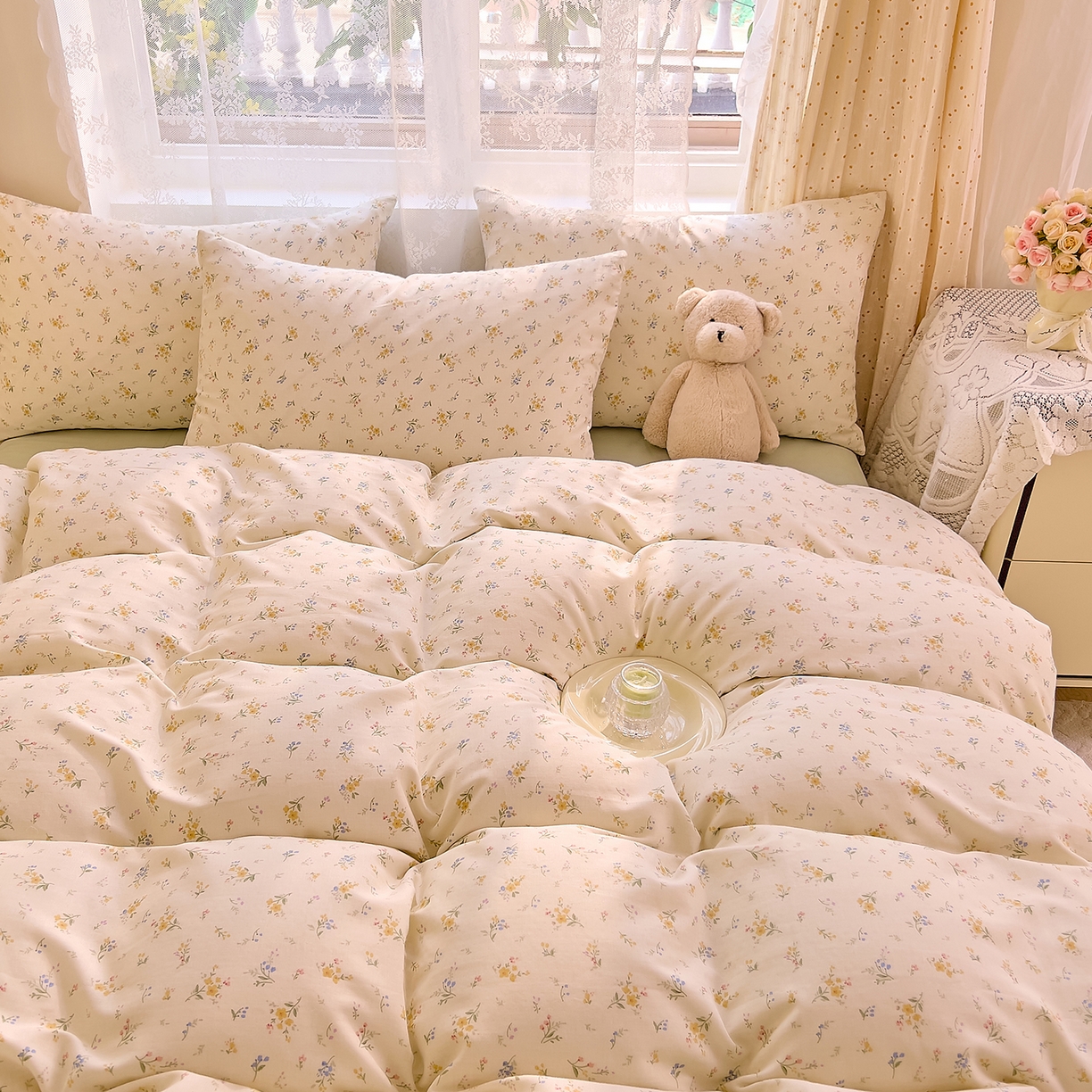 91家纺网 家纺一手货源 找家纺 DoDo 兜兜 2026新款全棉纯棉柔软双层纱套件系列（可定做尺寸） 伊卡