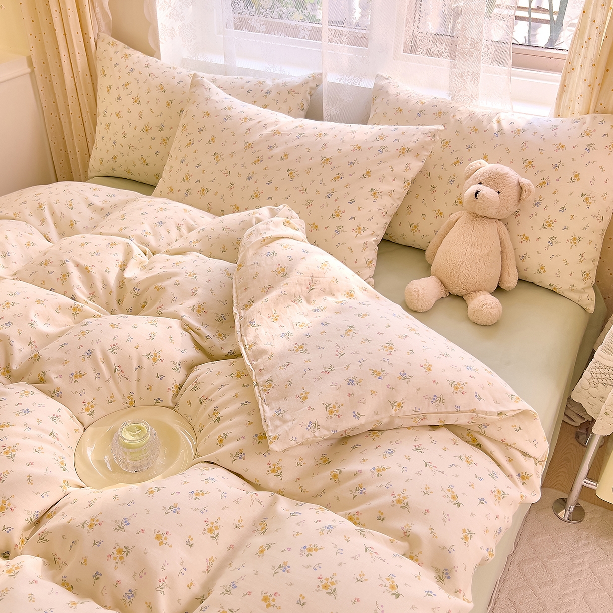 91家纺网 家纺一手货源 找家纺 DoDo 兜兜 2026新款全棉纯棉柔软双层纱套件系列（可定做尺寸） 伊卡