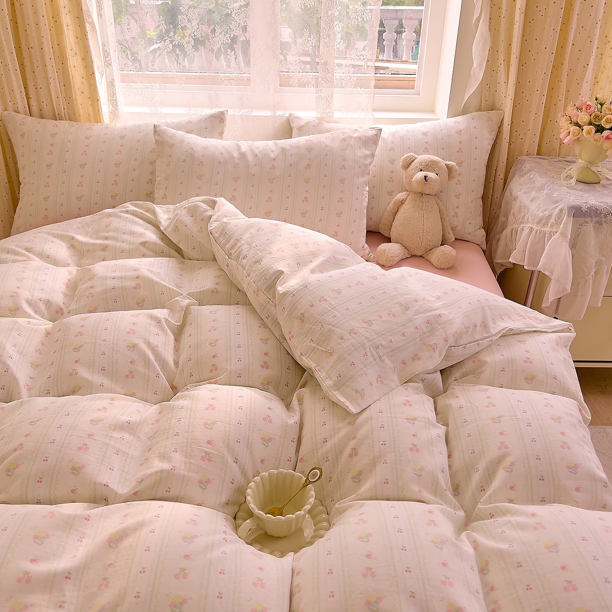 91家纺网 家纺一手货源 找家纺 DoDo 兜兜 2026新款全棉纯棉柔软双层纱套件系列（可定做尺寸） 软芙