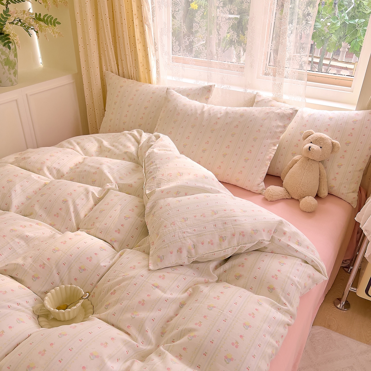 91家纺网 家纺一手货源 找家纺 DoDo 兜兜 2026新款全棉纯棉柔软双层纱套件系列（可定做尺寸） 软芙