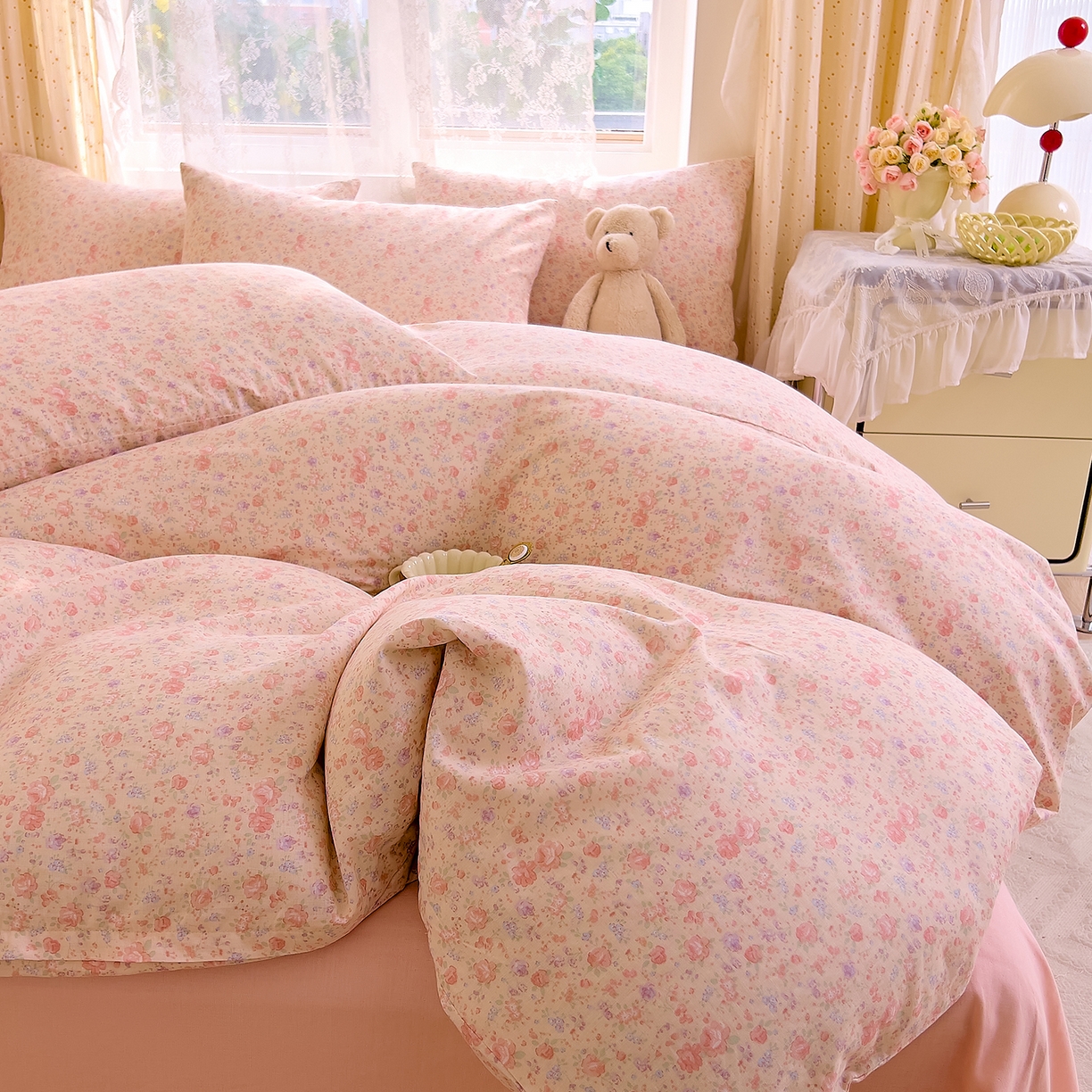 91家纺网 家纺一手货源 找家纺 DoDo 兜兜 2026新款全棉纯棉柔软双层纱套件系列（可定做尺寸） 木兮