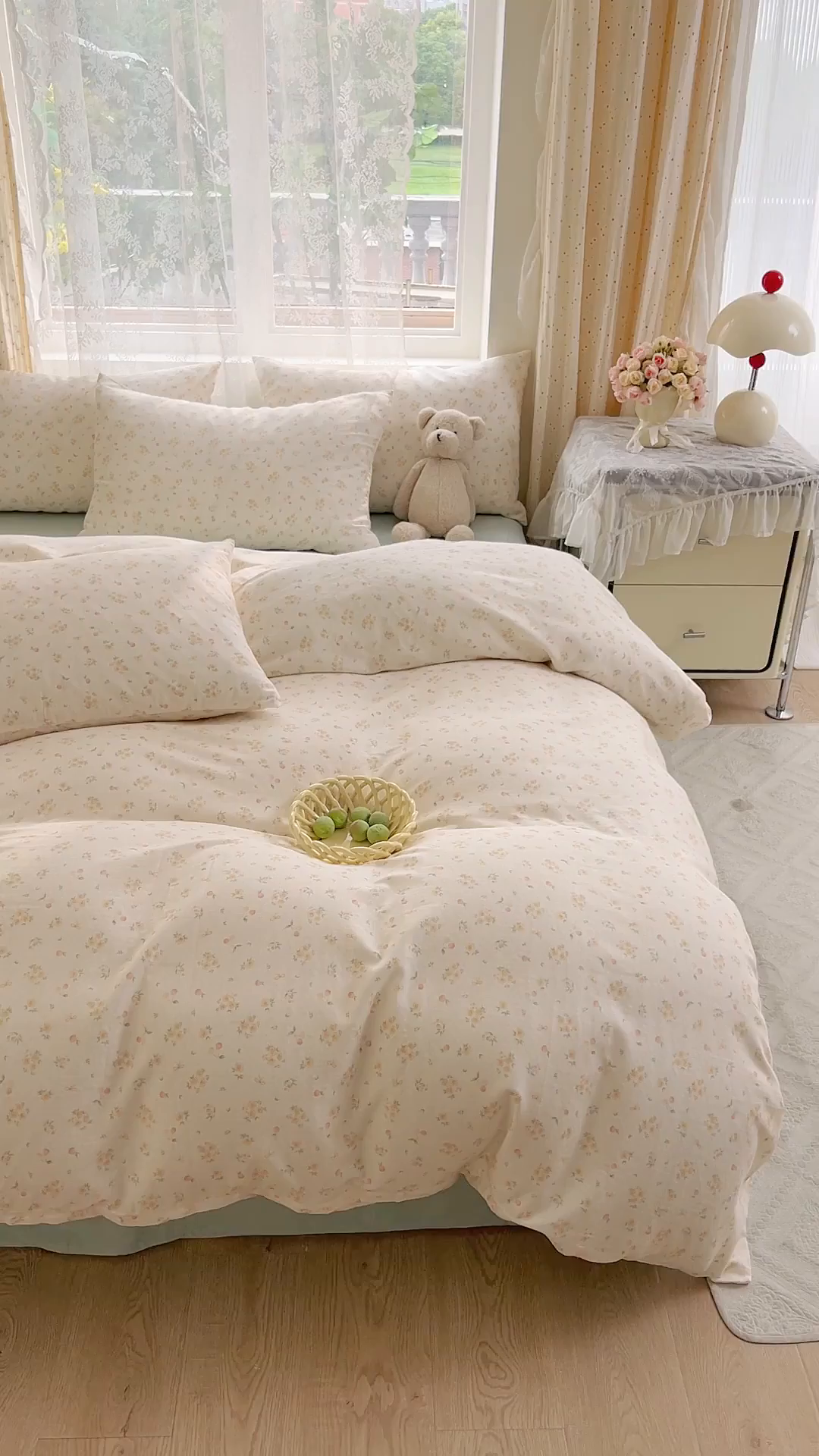 91家纺网 家纺一手货源 找家纺 DoDo 兜兜 2026新款全棉纯棉柔软双层纱套件系列（可定做尺寸） 格桑花-黄