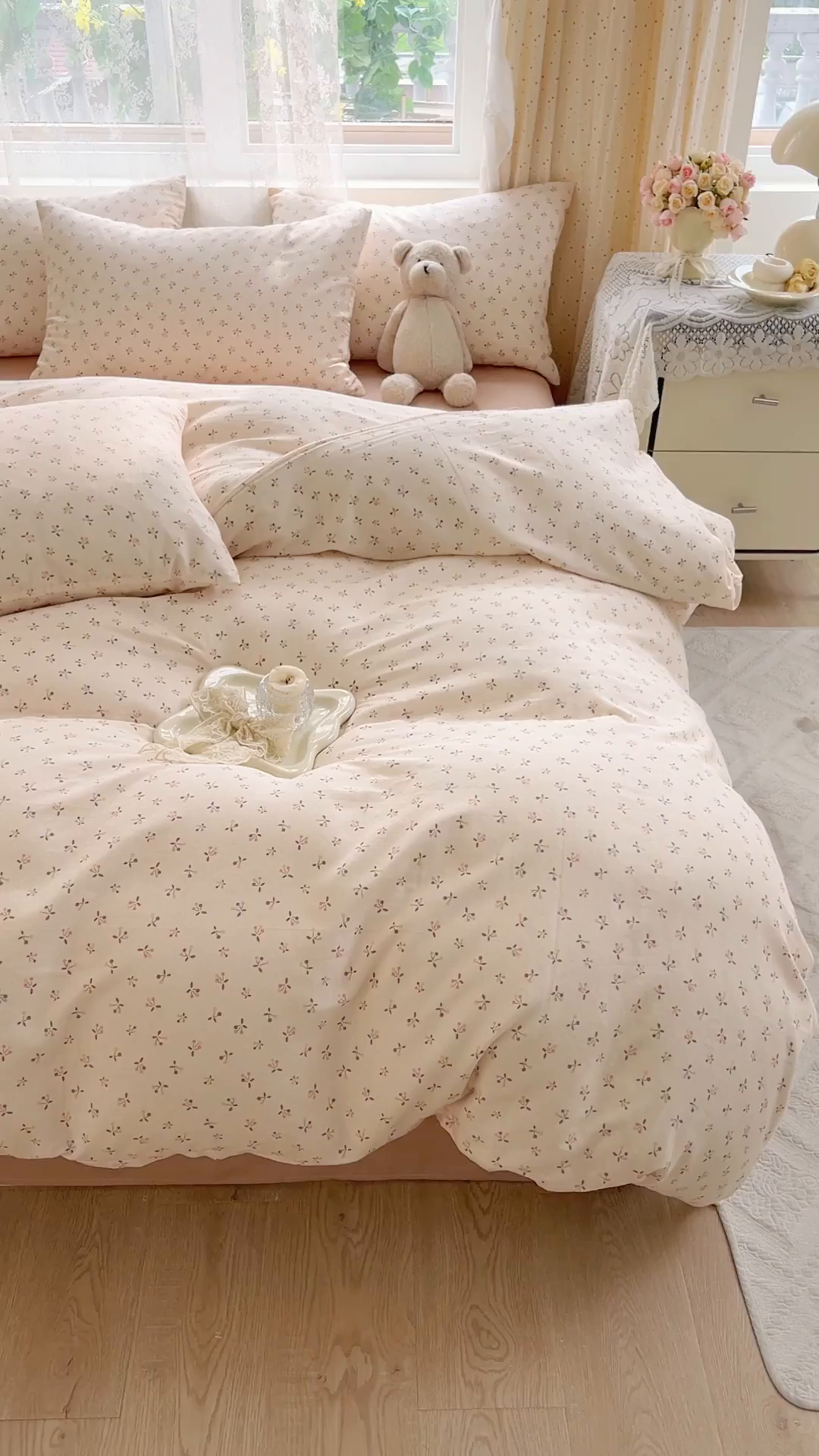 91家纺网 家纺一手货源 找家纺 DoDo 兜兜 2026新款全棉纯棉柔软双层纱套件系列（可定做尺寸） 乔安娜