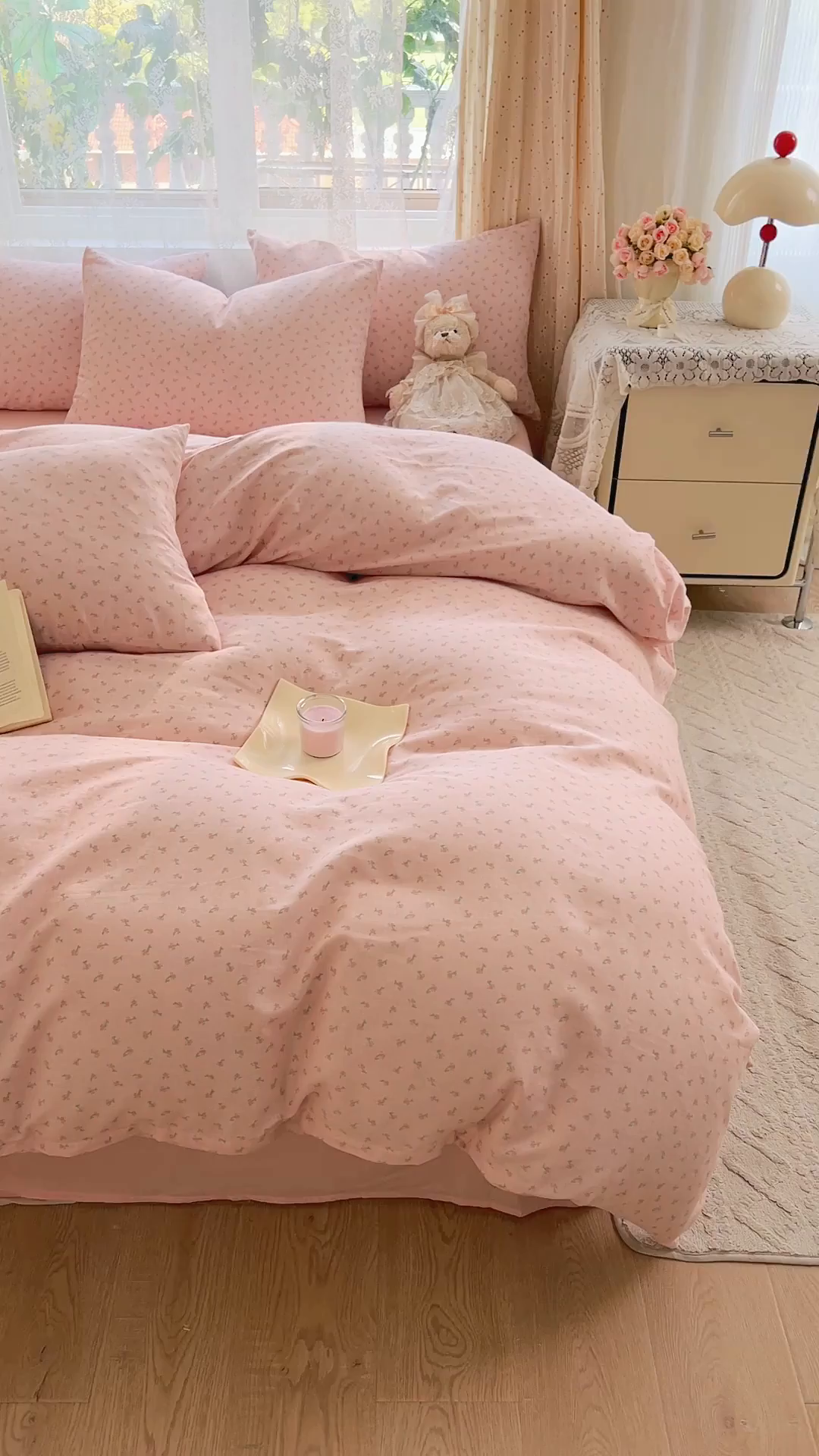 91家纺网 家纺一手货源 找家纺 DoDo 兜兜 2026新款全棉纯棉柔软双层纱套件系列（可定做尺寸） 甜梦