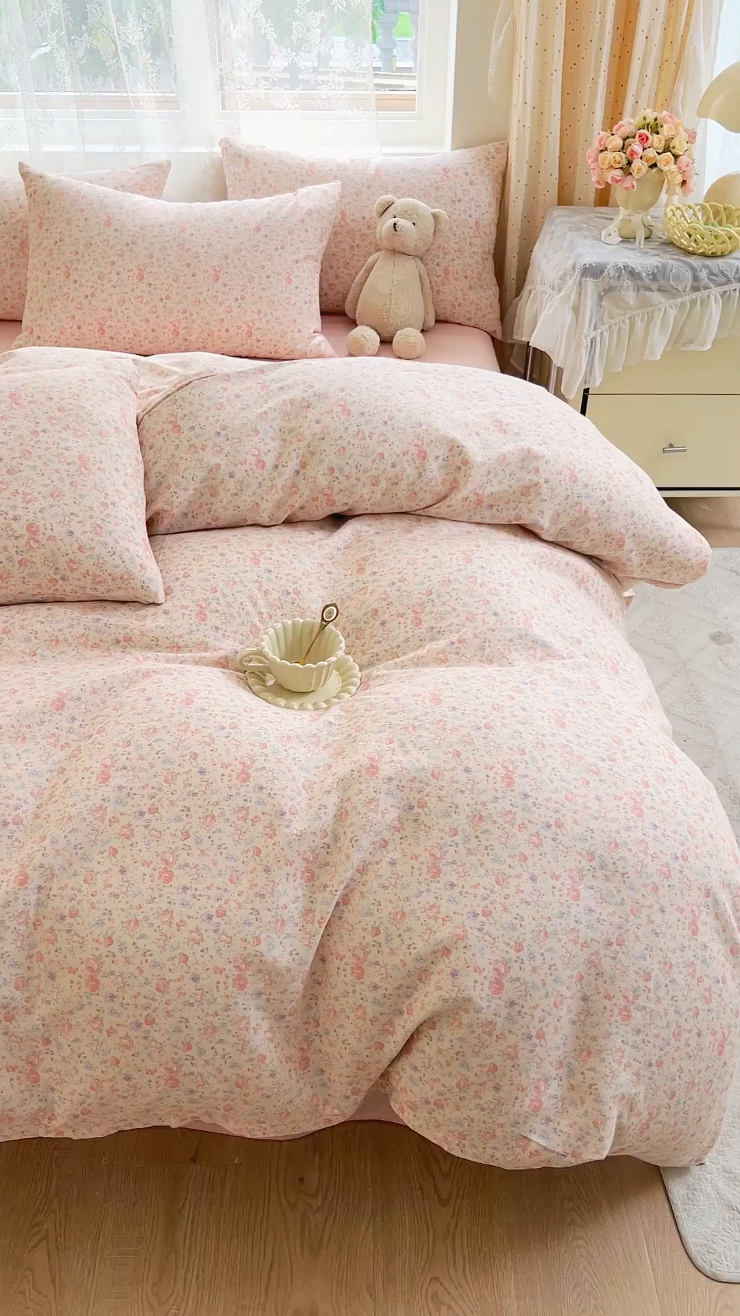 91家纺网 家纺一手货源 找家纺 DoDo 兜兜 2026新款全棉纯棉柔软双层纱套件系列（可定做尺寸） 木兮