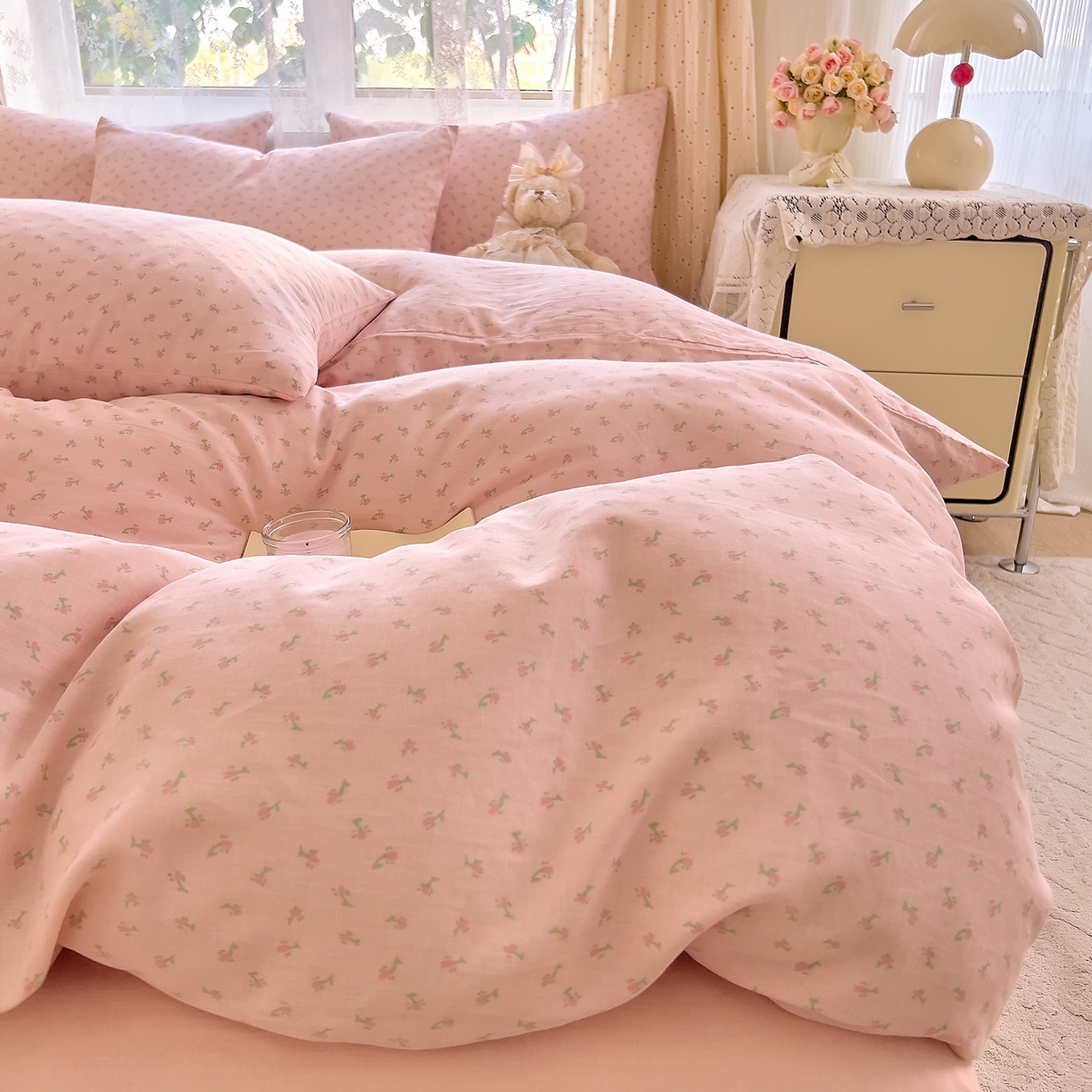 91家纺网 家纺一手货源 找家纺 DoDo 兜兜 2026新款全棉纯棉柔软双层纱单品被套系列（可定做尺寸） 甜梦