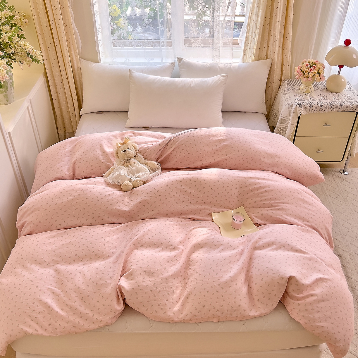 91家纺网 家纺一手货源 找家纺 DoDo 兜兜 2026新款全棉纯棉柔软双层纱单品被套系列（可定做尺寸） 甜梦