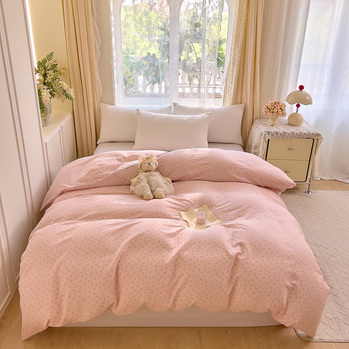 91家纺网 家纺一手货源 找家纺 DoDo 兜兜 2026新款全棉纯棉柔软双层纱单品被套系列（可定做尺寸） 甜梦