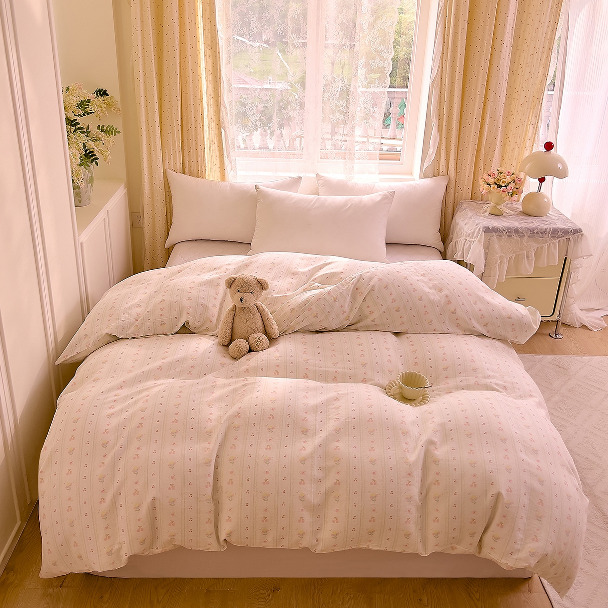 91家纺网 家纺一手货源 找家纺 DoDo 兜兜 2026新款全棉纯棉柔软双层纱单品被套系列（可定做尺寸） 软芙