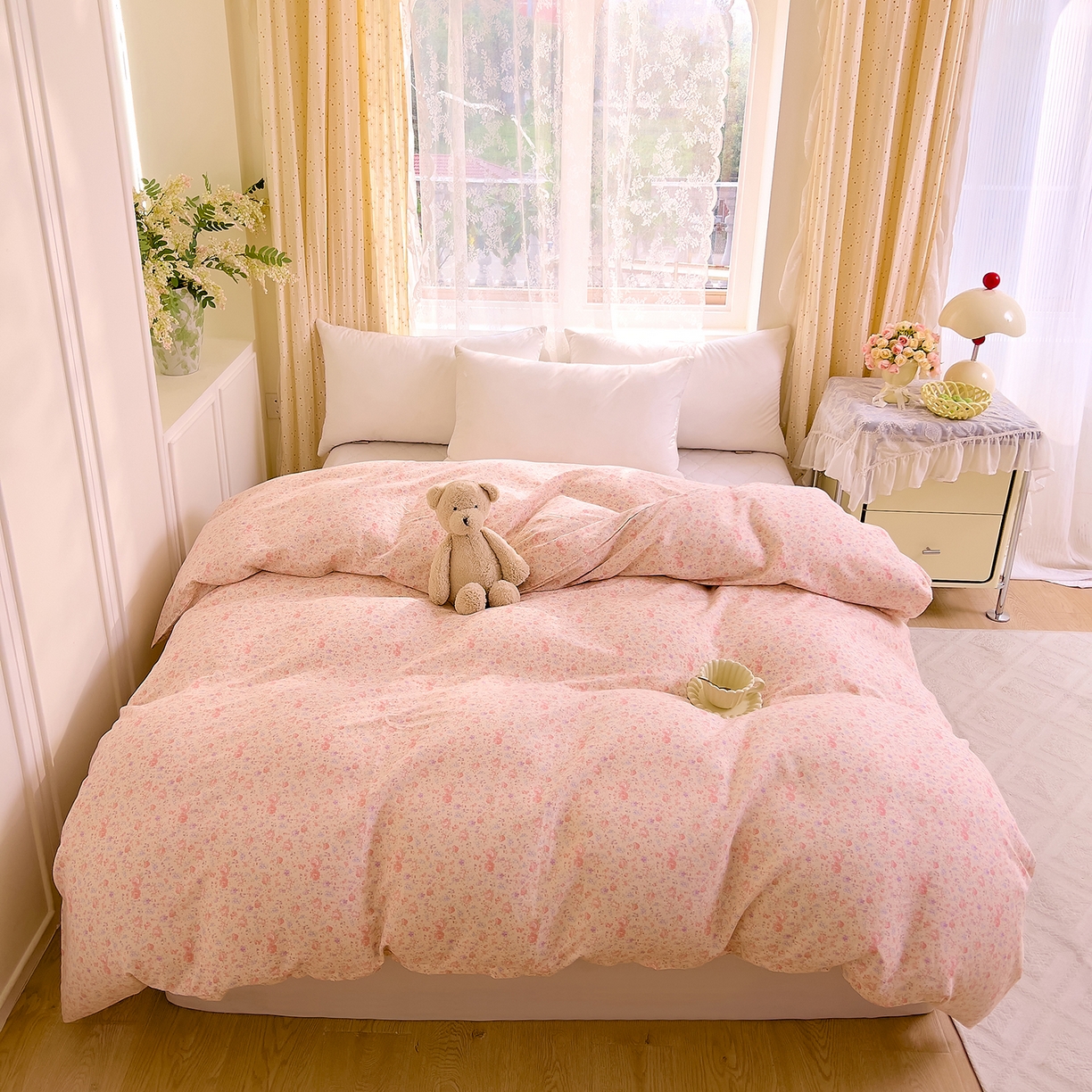 91家纺网 家纺一手货源 找家纺 DoDo 兜兜 2026新款全棉纯棉柔软双层纱单品被套系列（可定做尺寸） 木兮