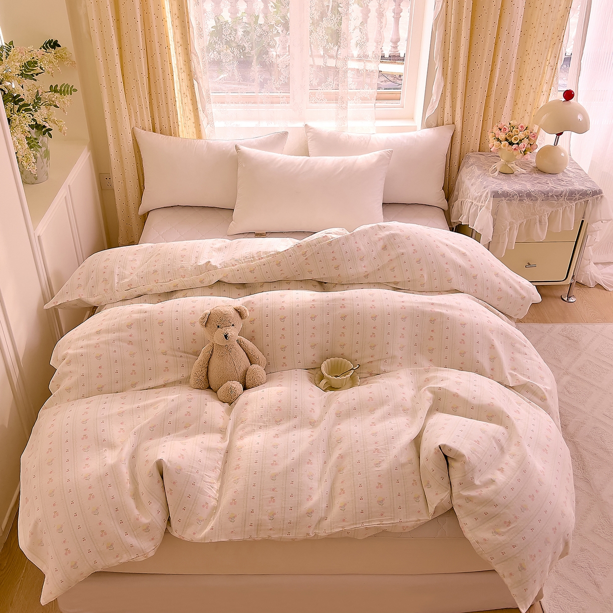 91家纺网 家纺一手货源 找家纺 DoDo 兜兜 2026新款全棉纯棉柔软双层纱单品被套系列（可定做尺寸） 软芙