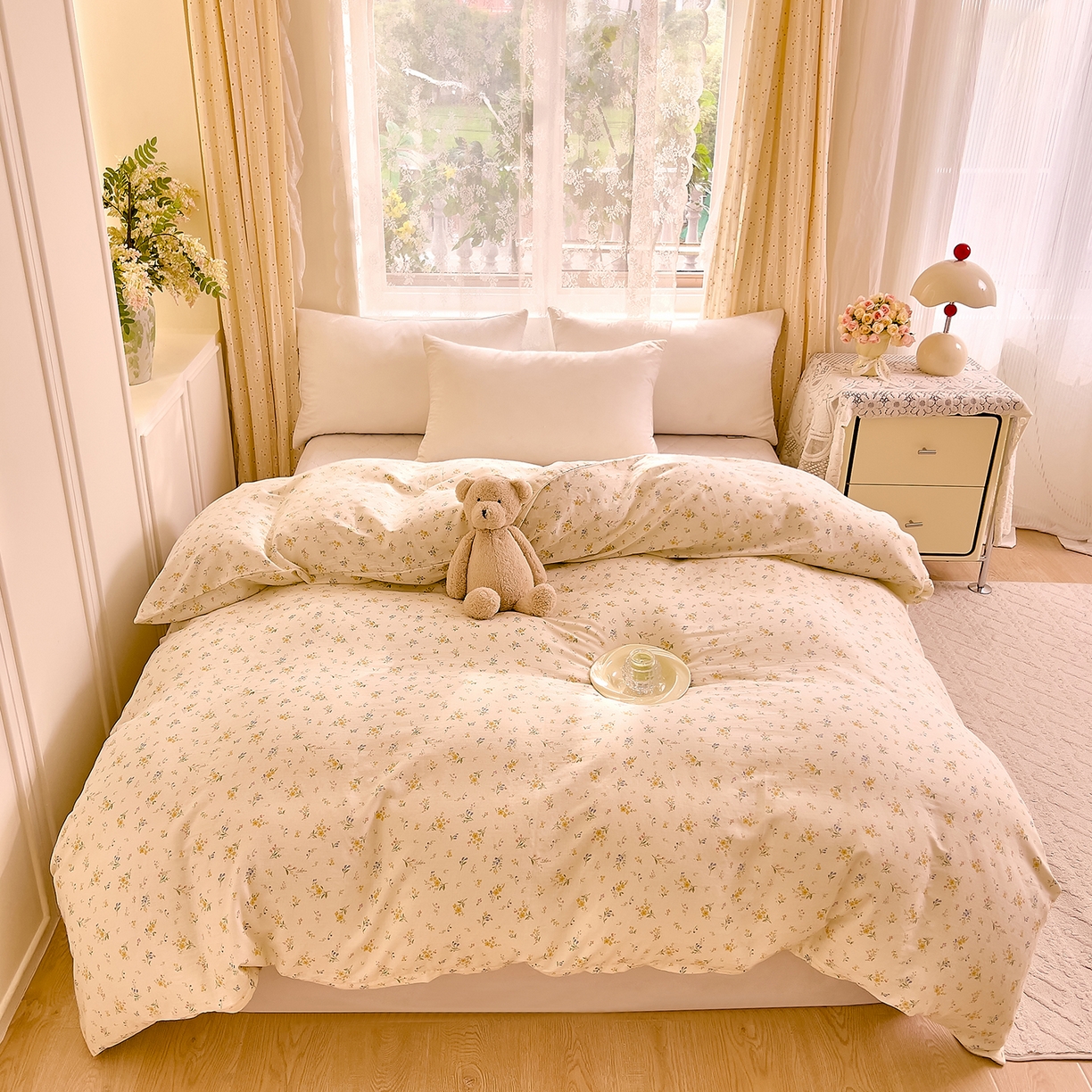 91家纺网 家纺一手货源 找家纺 DoDo 兜兜 2026新款全棉纯棉柔软双层纱单品被套系列（可定做尺寸） 伊卡